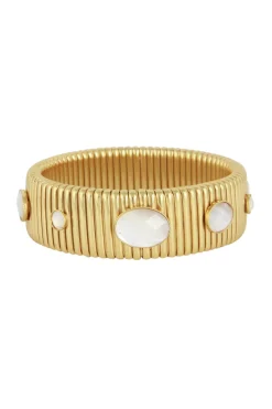 Glass Stone Stretch Bracelet