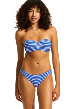 Mesh Effect Bandeau Bikini Top