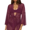 Mesh Tie Front Kimono