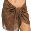 Metallic Crochet Short Cover Pareo