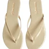 Metallic Thong Flip Flops