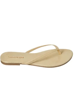 Metallic Thong Flip Flops