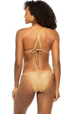 Metallic Triangle Bikini Top
