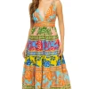 Mixed Lace Garden Midi Dress