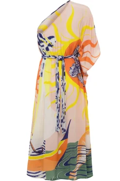 Naviago Asymmetrical Maxi Dress