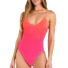 Ombre Plunge One Piece Swimsuit