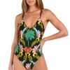 Palm Mirage Plunge One Piece Swimsuit