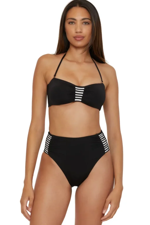 Pleated Bandeau Bikini Top