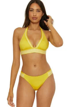 Pleated Halter Bikini Top