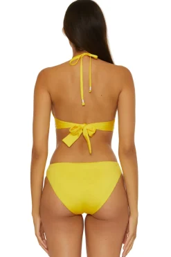 Pleated Halter Bikini Top