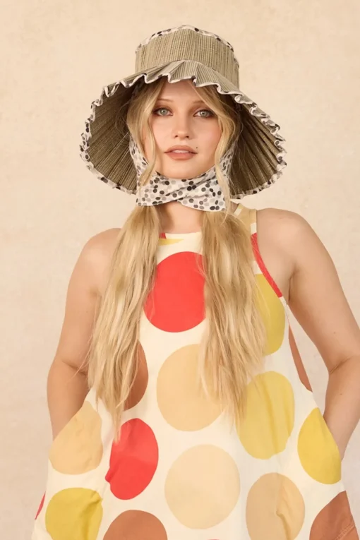 Polka Monochrome Luxe Ravello Hat