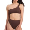 Ribbed Asymmetrical Bikini Top
