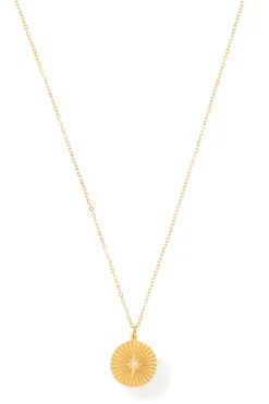 Rue Sunburst Disc Necklace