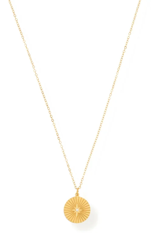 Rue Sunburst Disc Necklace
