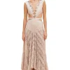 Seashell Plunge Beach Midi Dress