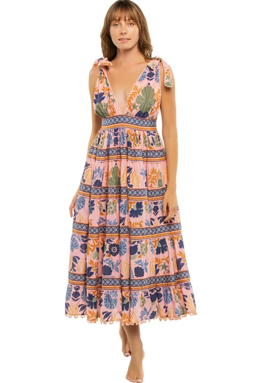 Seashell Tapestry Midi Dress