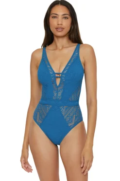 Show & Tell Plunge One Piece Swimsuit