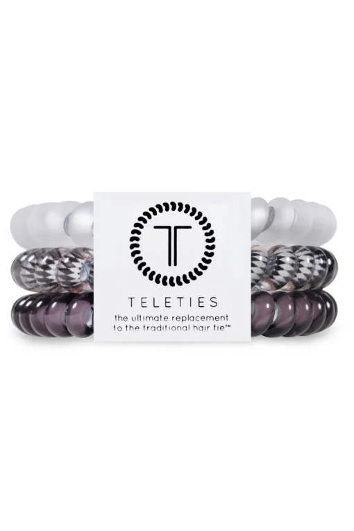 Silver Flames 3-Pack Hair Ties
