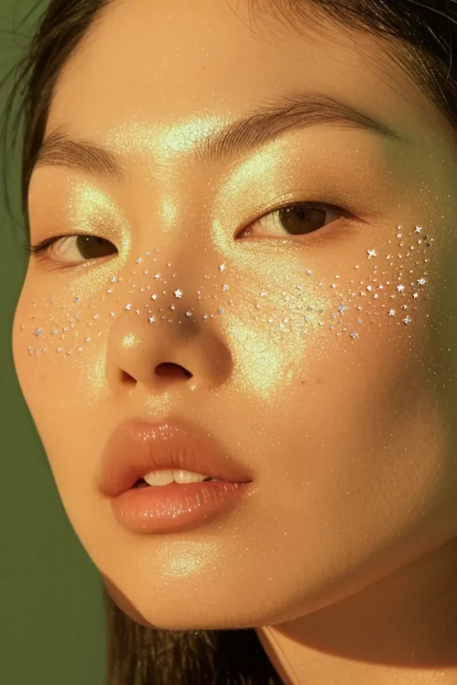 Silver Glitter Freckles Makeup Patches