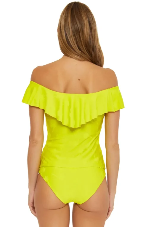 Sway Off Shoulder Bandeau Tankini Top