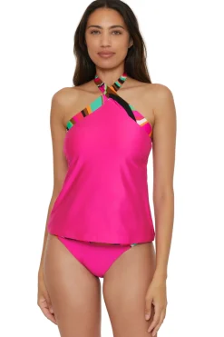 Swoop Reversible Halter Tankini Top