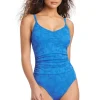 Textured One Piece Swimsuit