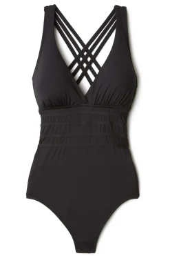 V-Neck Over The Shoulder One Piece Swimsuit