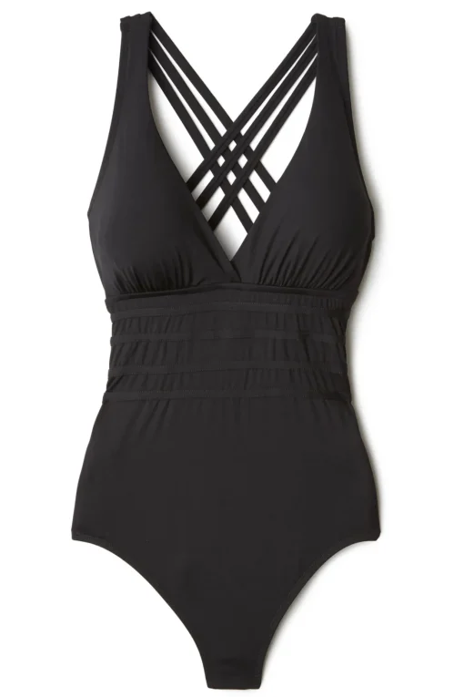 V-Neck Over The Shoulder One Piece Swimsuit