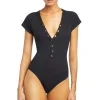 Amy Ribbed Raglan One Piece Swimsuit