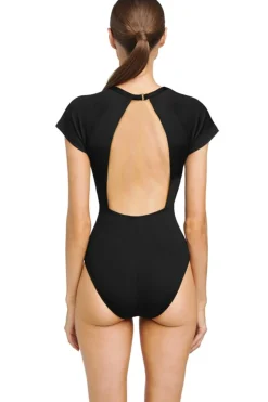 Amy Ribbed Raglan One Piece Swimsuit