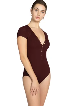 Amy Ribbed Raglan One Piece Swimsuit