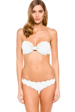 Antibes Sweetheart Scalloped Bandeau Bikini Top