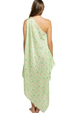 Asymmetrical Multi-Way Scarf Midi Dress