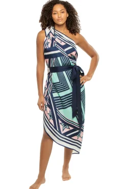 Asymmetrical Wrap Midi Dress