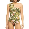 Banana Leaves Asymmetrical One Piece Swimsuit