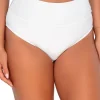 Banded Foldover High Waist Bikini Bottom