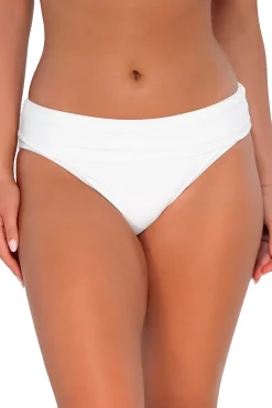 Banded Foldover High Waist Bikini Bottom