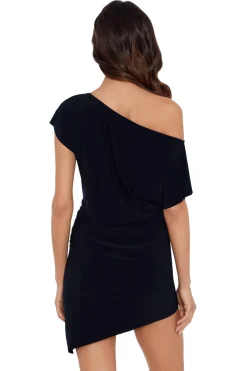 Bateau Asymmetrical Mini Dress