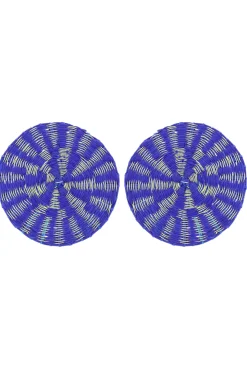 Blue Ka'i Petite Circle Earrings