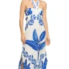 Blue Yard Halter Maxi Dress
