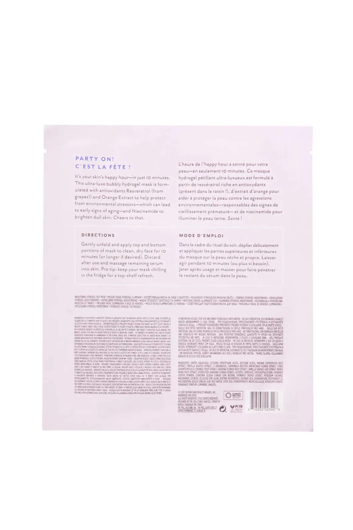 Bubbly Hydrogel Face Sheet Mask