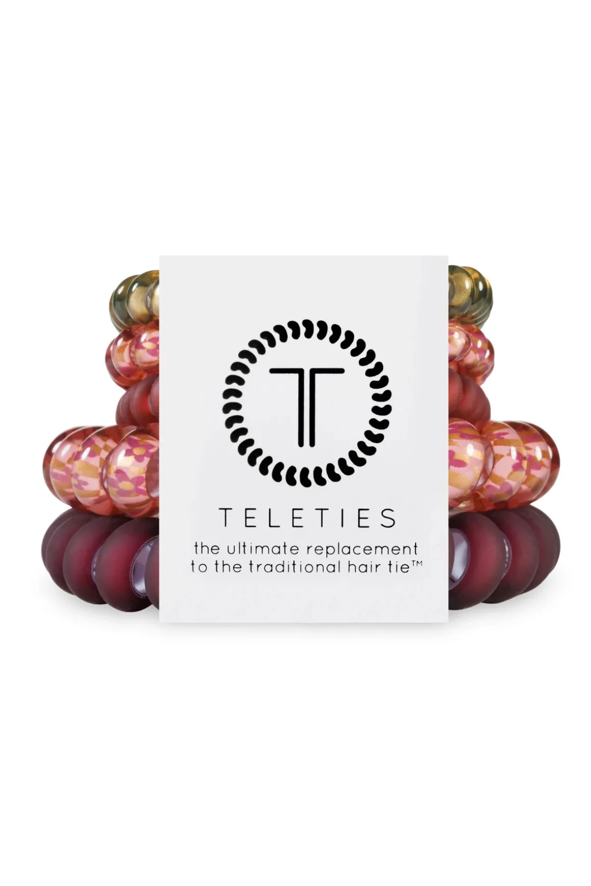 Burgundy Bliss 5-Pack Hair Ties