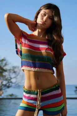 Calypso Renee Crochet Crop Top