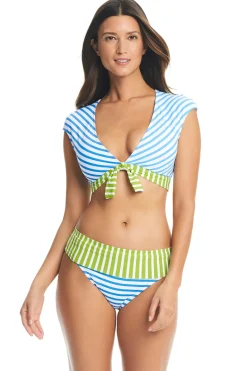 Cap Sleeve Crop Bikini Top