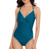 Celeste Surplice One Piece Swimsuit