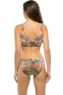 Cheetah Ruched Bikini Top