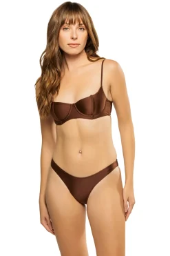 Cola Satin Underwire Bikini Top