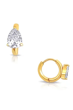 Colette Pear Huggie Hoop Earring