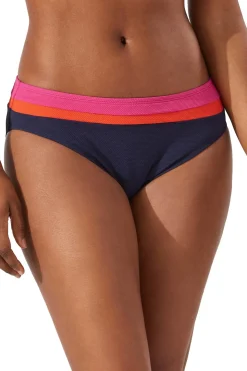 Colorblock Banded Hipster Bikini Bottom