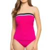 Colorblock Bandini Molded Bandeau Tankini Top
